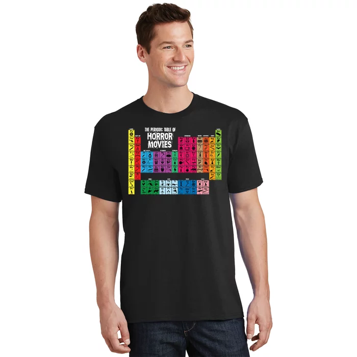 The Periodic Table Of Horror Movies Chemistry Science T-Shirt