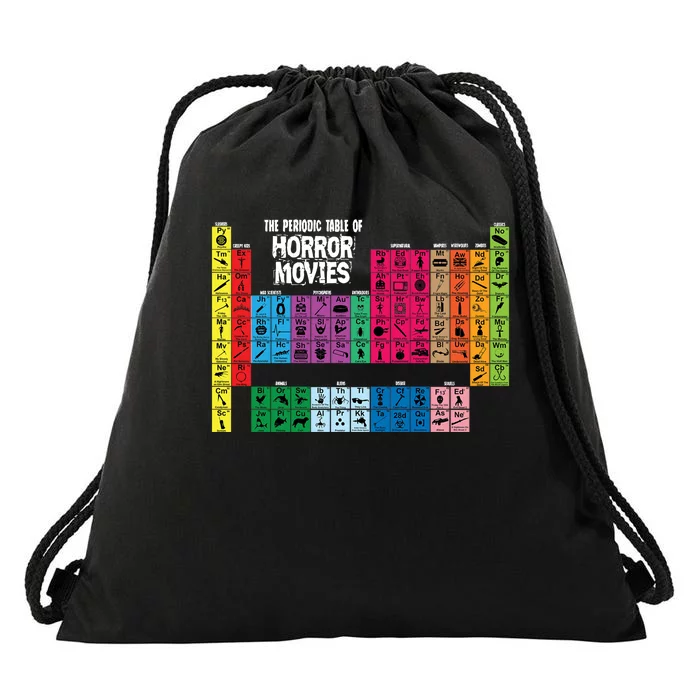 The Periodic Table Of Horror Movies Chemistry Science Drawstring Bag