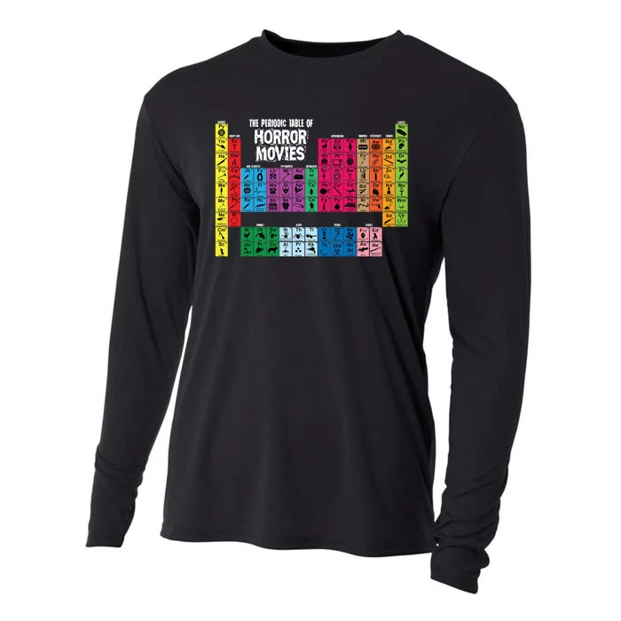 The Periodic Table Of Horror Movies Chemistry Science Cooling Performance Long Sleeve Crew