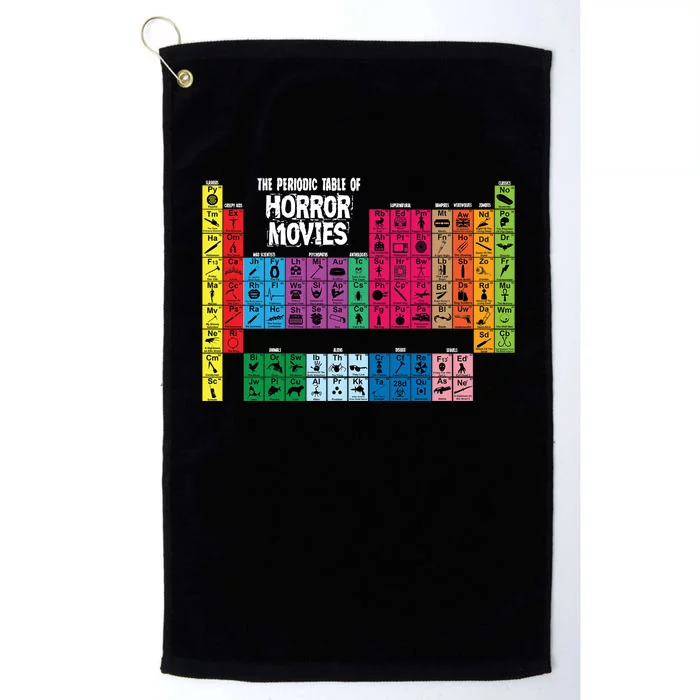 The Periodic Table Of Horror Movies Chemistry Science Platinum Collection Golf Towel