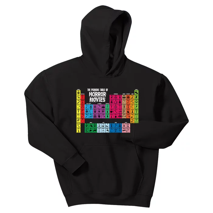 The Periodic Table Of Horror Movies Chemistry Science Kids Hoodie