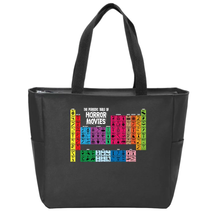 The Periodic Table Of Horror Movies Chemistry Science Zip Tote Bag