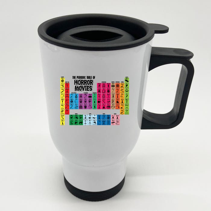 The Periodic Table Of Horror Movies Chemistry Science Front & Back Stainless Steel Travel Mug