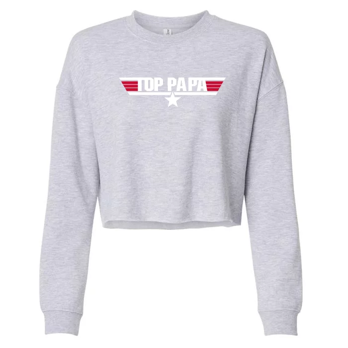 Top Papa Cropped Pullover Crew