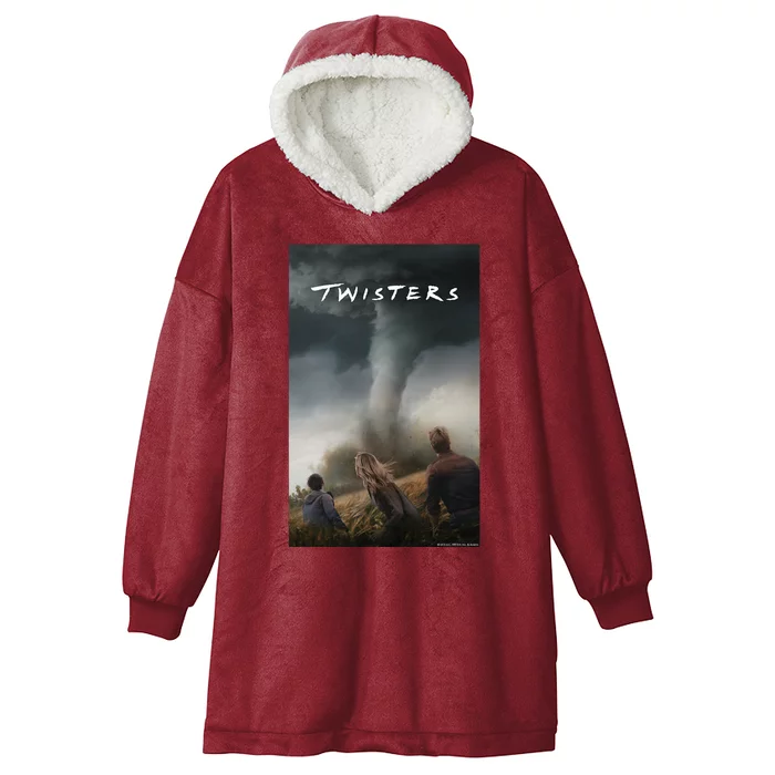 Twisters Poster Hooded Wearable Blanket