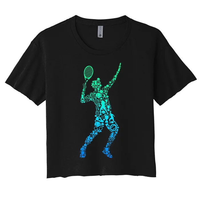 Tennis Player Women's Crop Top Tee