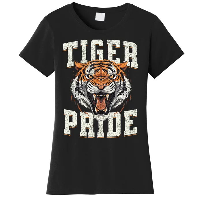 Tiger Pride Tiger Mascot Vintage School Sports Team Women's T-Shirt