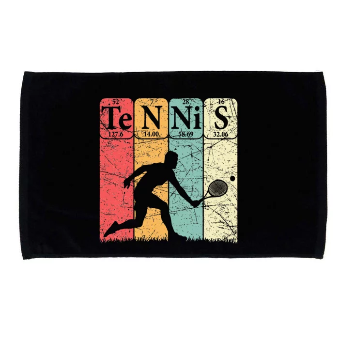 Tennis Periodic Table Elements Tennis Player Nerd Vintage Microfiber Hand Towel