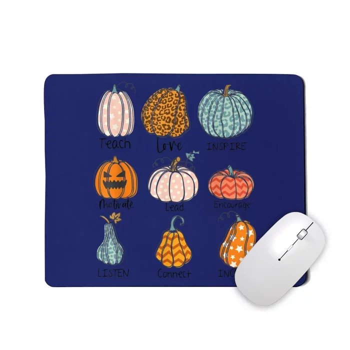 Teacher Pumpkins Trick Or Teach Halloween Teach Love Inspire Mousepad