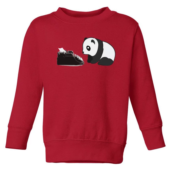 Typewriter Panda Toddler Sweatshirt