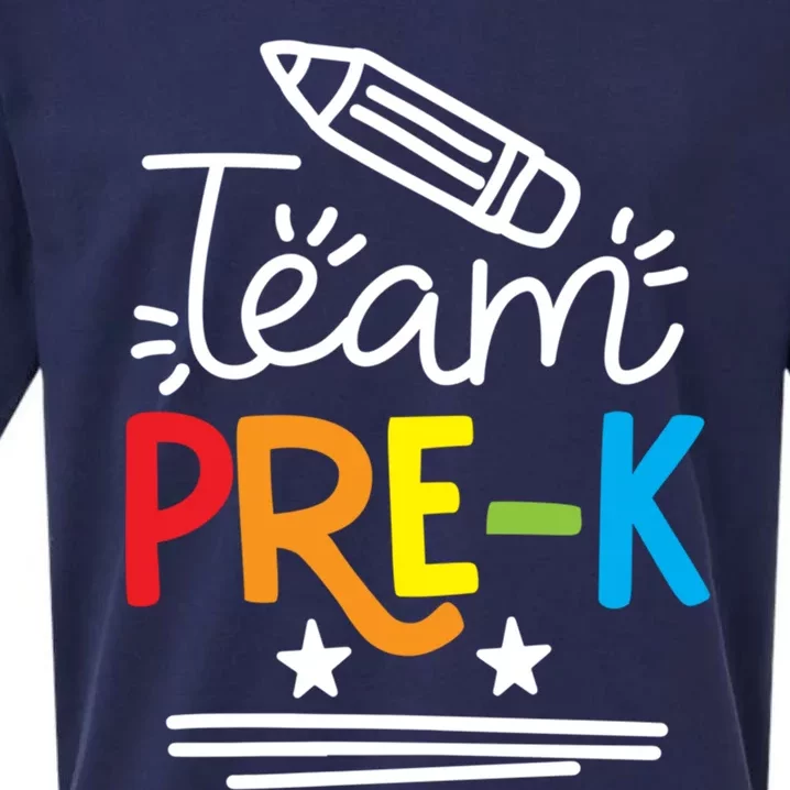 Team Pregiftk Teacher Student School Pre Kindergarten Gift Meaningful Gift Sueded Cloud Jersey T-Shirt