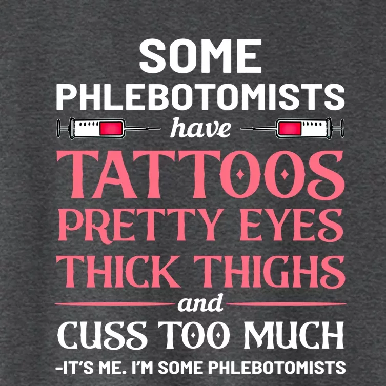 Tattooed Phlebotomist Tattoo Phlebotomy Kit Funny Nursery Gift Women's Crop Top Tee