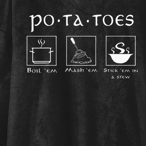 Taters Po Ta Toes Potato Tater Hooded Wearable Blanket