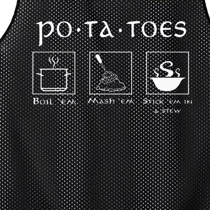 Taters Po Ta Toes Potato Tater Mesh Reversible Basketball Jersey Tank