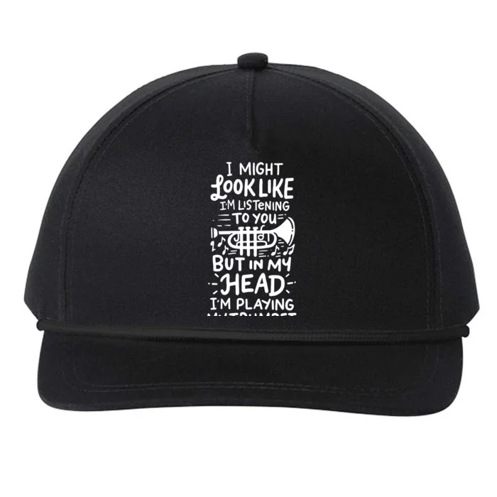 Trumpet Player Snapback Five-Panel Rope Hat