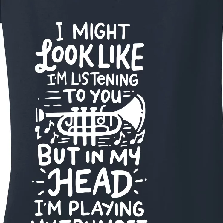 Trumpet Player Women's V-Neck T-Shirt