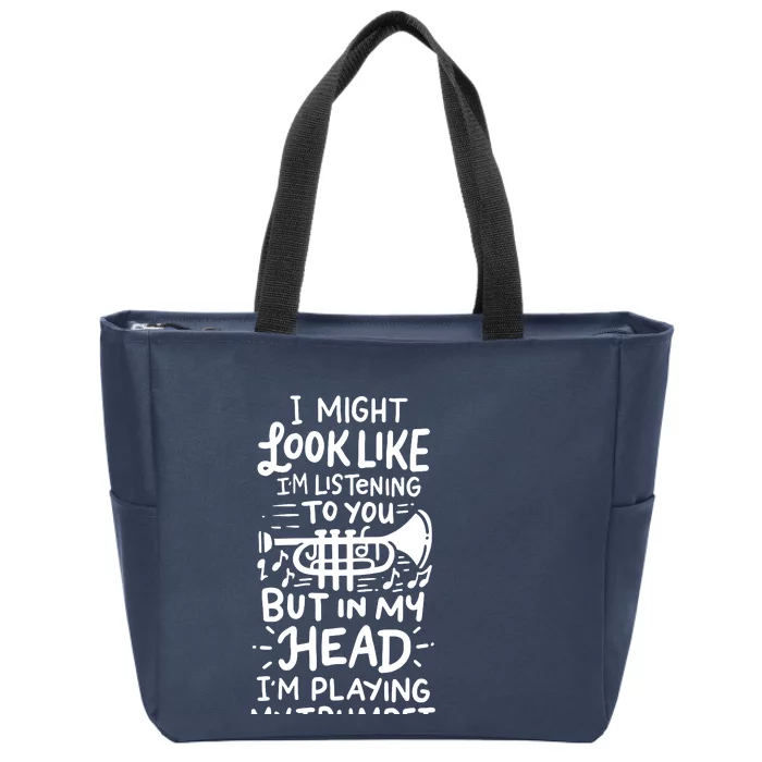 Trumpet Player Zip Tote Bag