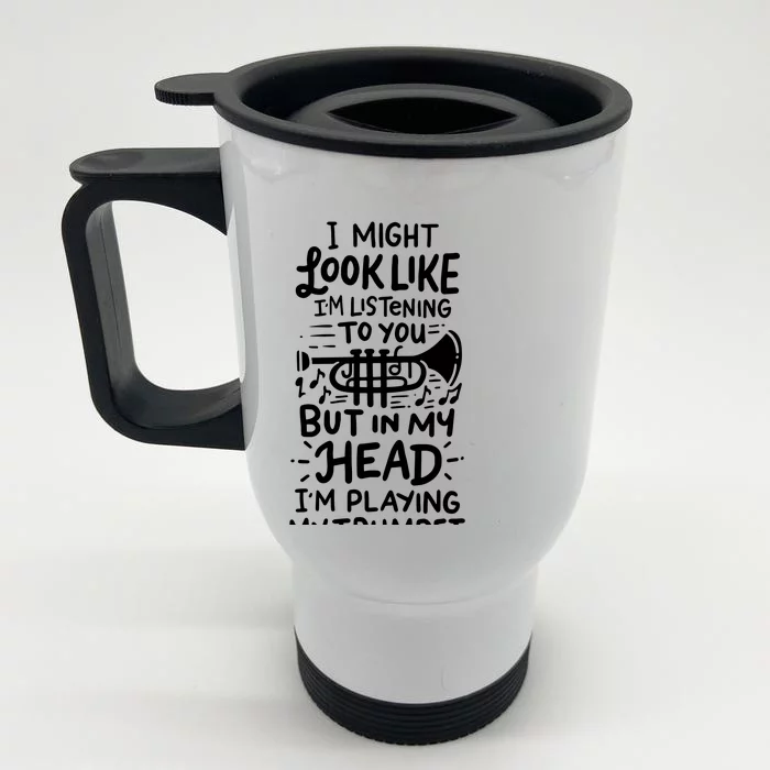 Trumpet Player Front & Back Stainless Steel Travel Mug