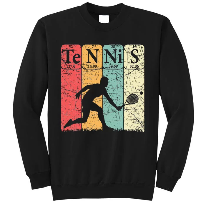 Tennis Periodic Table Elements Tennis Player Nerd Vintage Sweatshirt