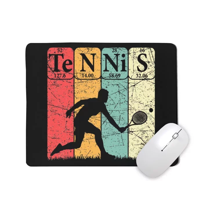 Tennis Periodic Table Elements Tennis Player Nerd Vintage Mousepad