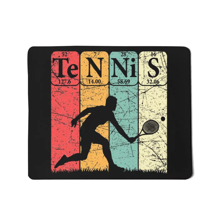 Tennis Periodic Table Elements Tennis Player Nerd Vintage Mousepad