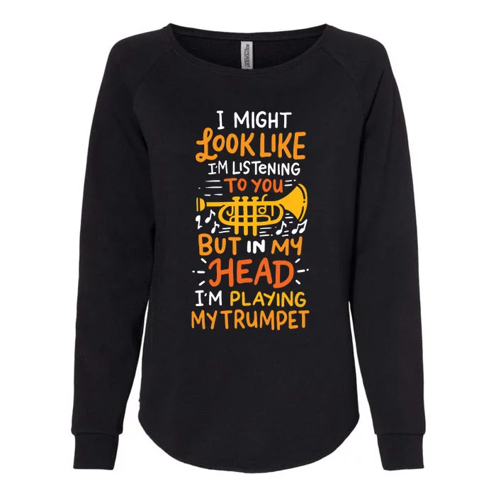 Trumpet Player Womens California Wash Sweatshirt