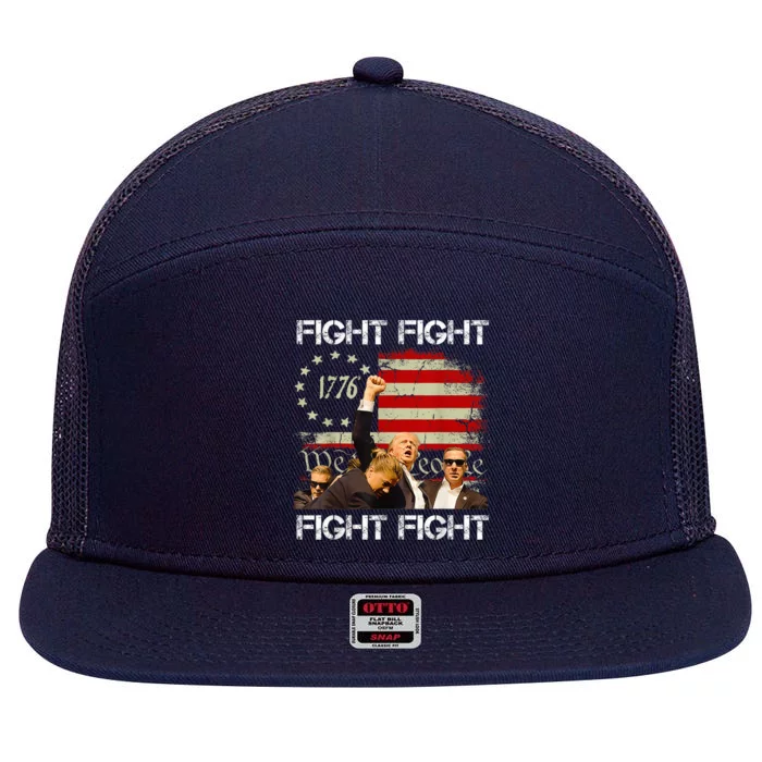 Trump Pennsylvania Trump 2024 Fight Trump Rally Pa 2024 7 Panel Mesh Trucker Snapback Hat