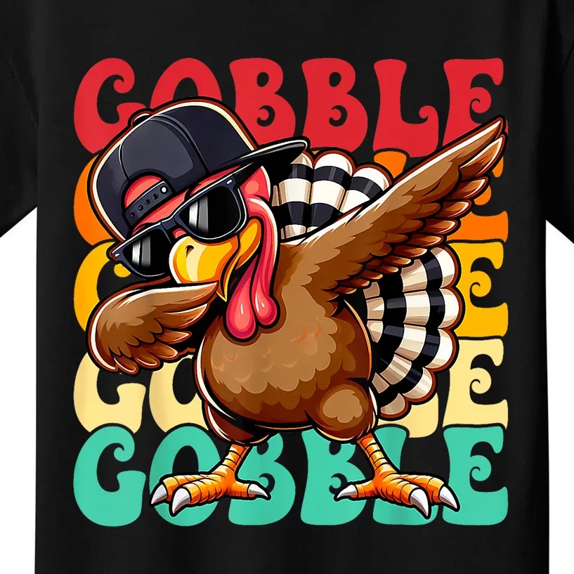 Thanksgiving Pilgrim Turkey Day Gobble Kids T-Shirt