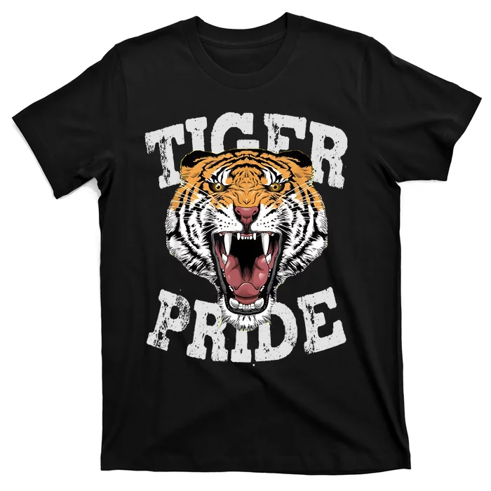 Tiger Pride Tiger Mascot Vintage School Sports Team Football T-Shirt