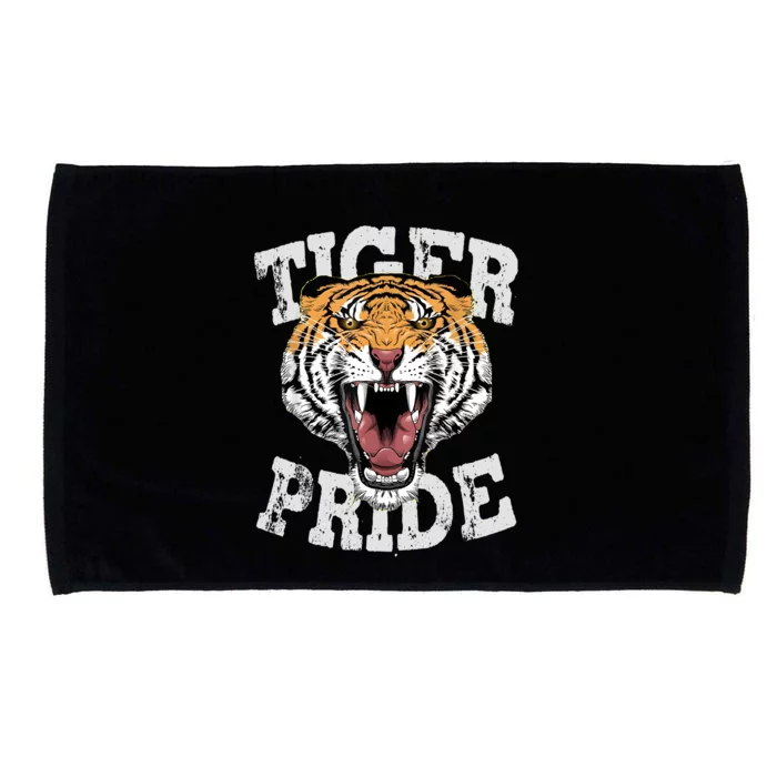 Tiger Pride Tiger Mascot Vintage School Sports Team Football Microfiber Hand Towel