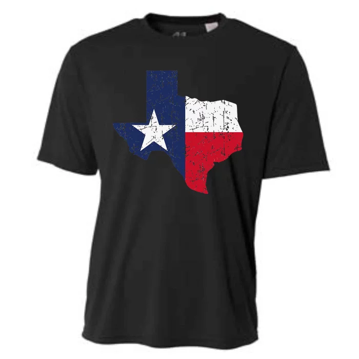 Texas Proud Texan Patriot American USA Flag Vintage Map Cooling Performance Crew T-Shirt