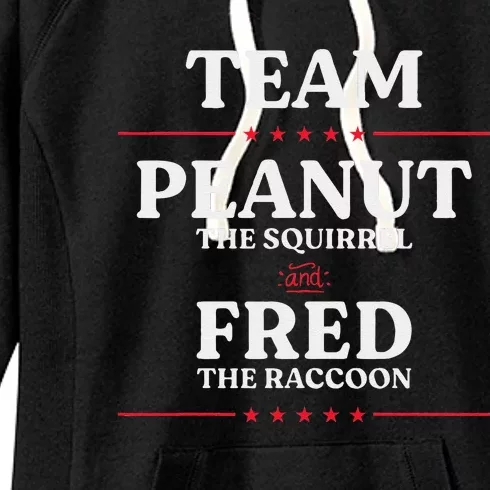 Team Peanut The Squirrel And Fred The Raccoon Justice Women's Fleece Hoodie