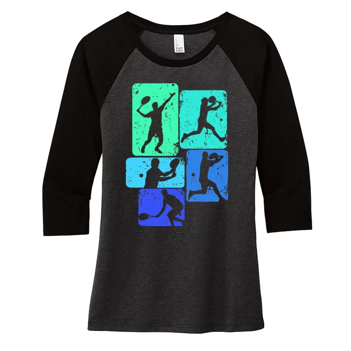 Tennis Player Women's Tri-Blend 3/4-Sleeve Raglan Shirt