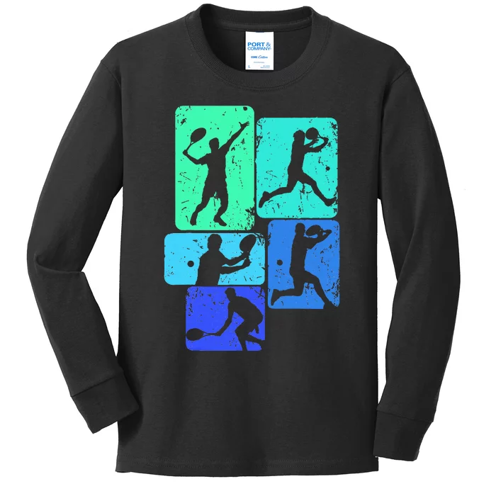 Tennis Player Kids Long Sleeve Shirt