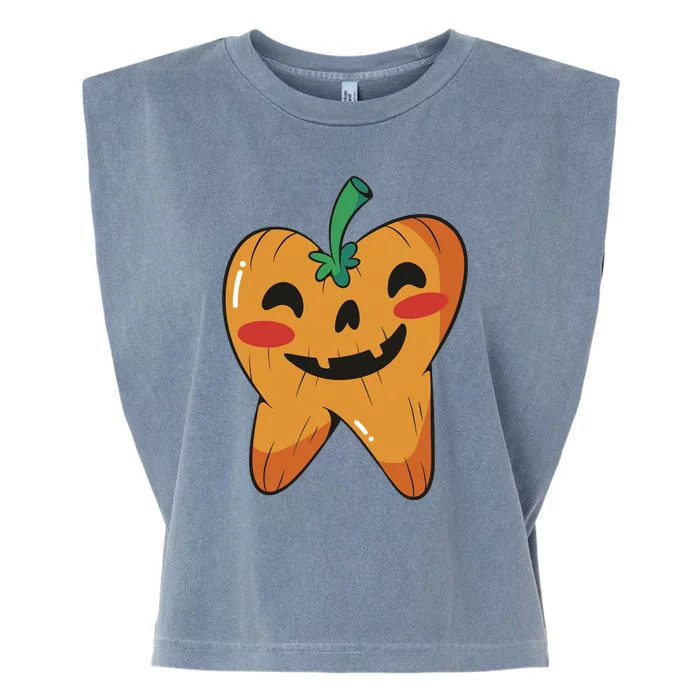 Tooth Pumpkin Garment-Dyed Women's Muscle Tee