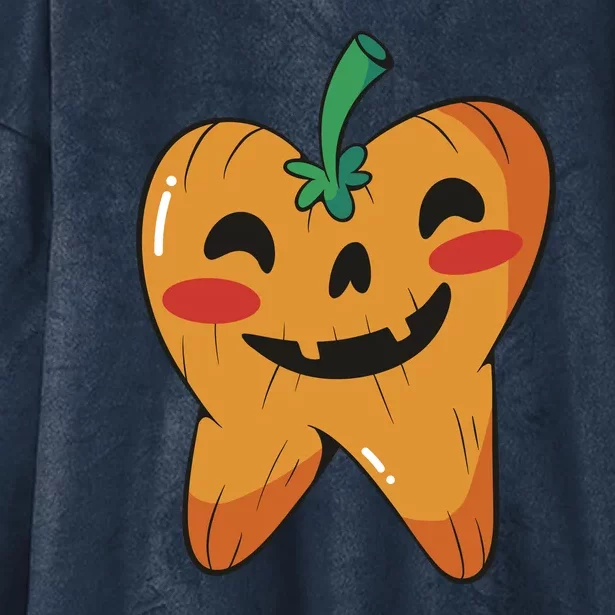 Tooth Pumpkin Hooded Wearable Blanket