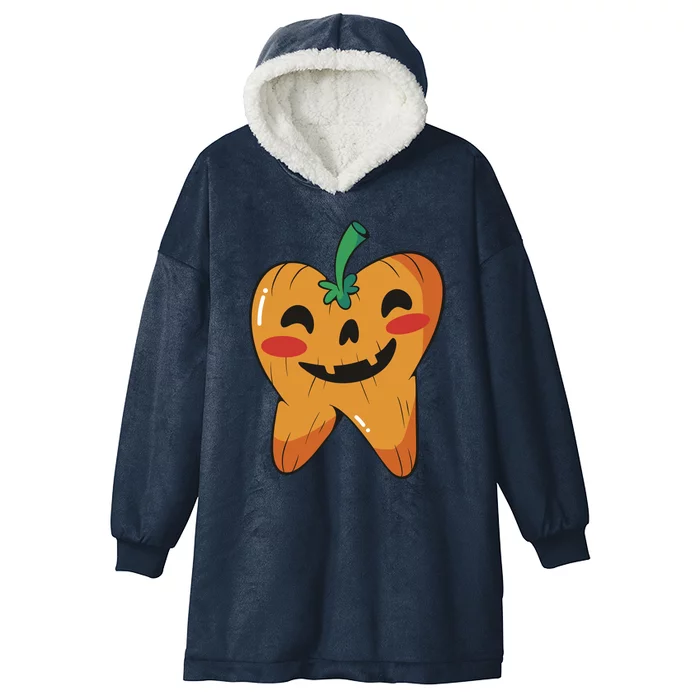 Tooth Pumpkin Hooded Wearable Blanket