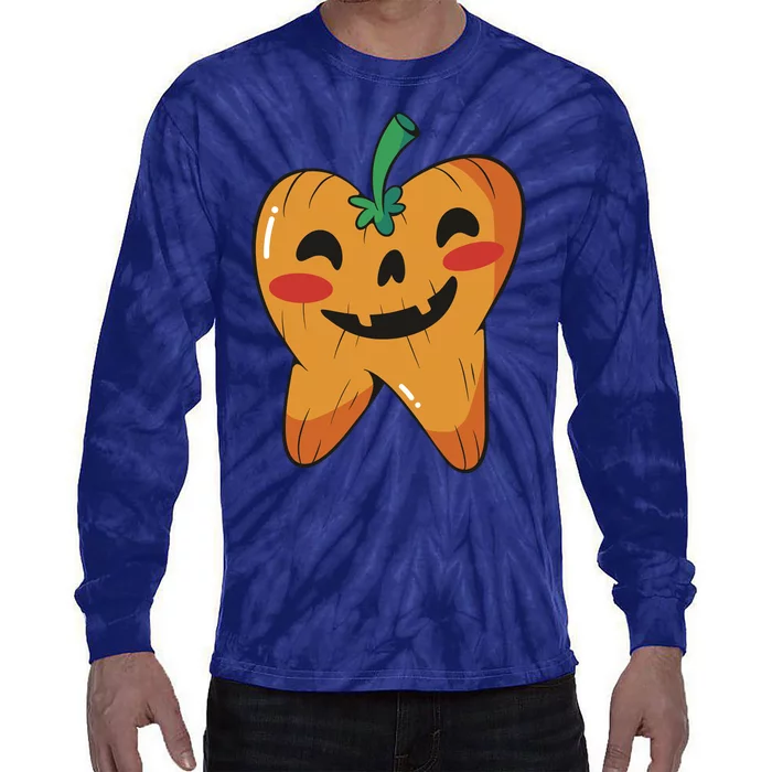 Tooth Pumpkin Tie-Dye Long Sleeve Shirt