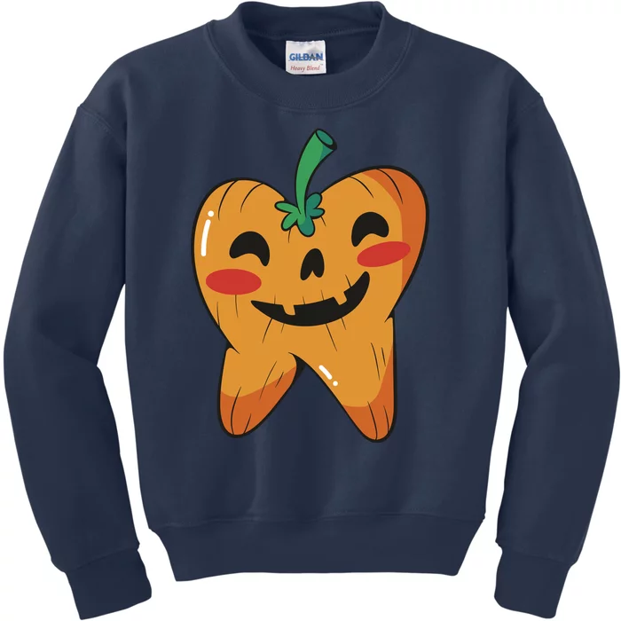 Tooth Pumpkin Kids Sweatshirt