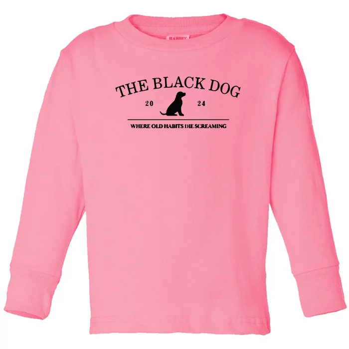 Tortured Poets The Black Dog Toddler Long Sleeve Shirt