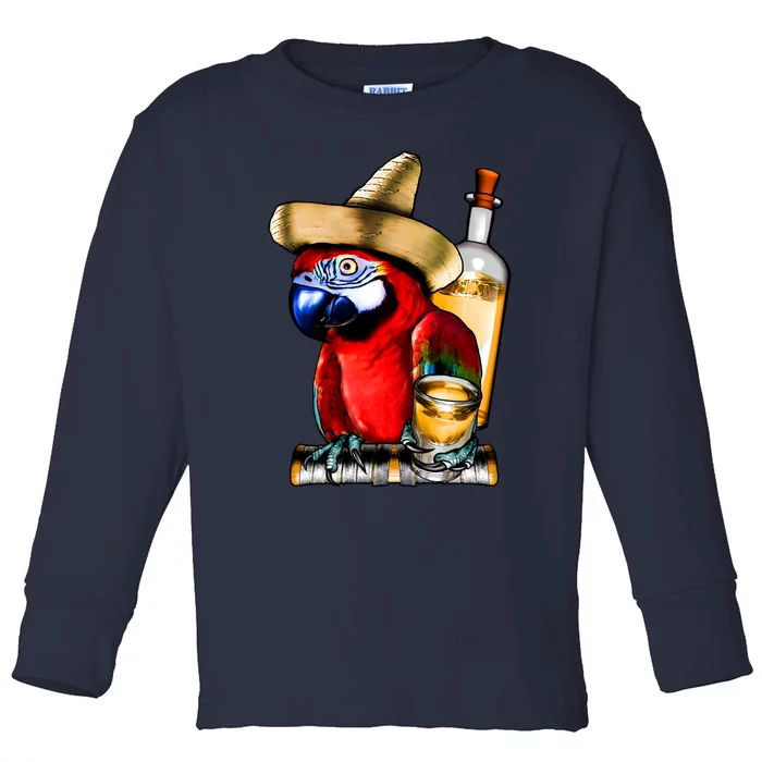 Tequilla Parrot Toddler Long Sleeve Shirt