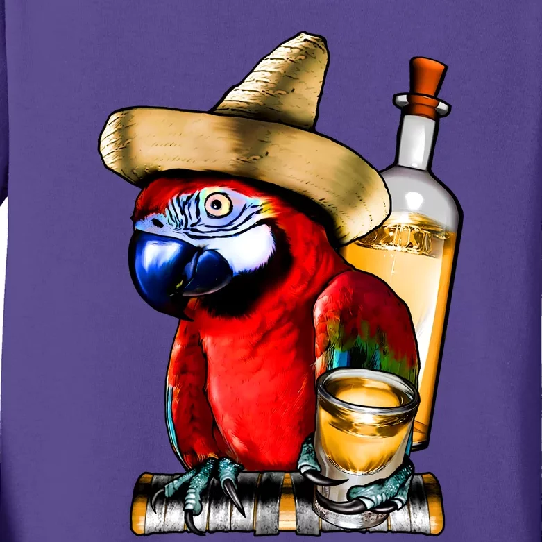 Tequilla Parrot Kids Long Sleeve Shirt