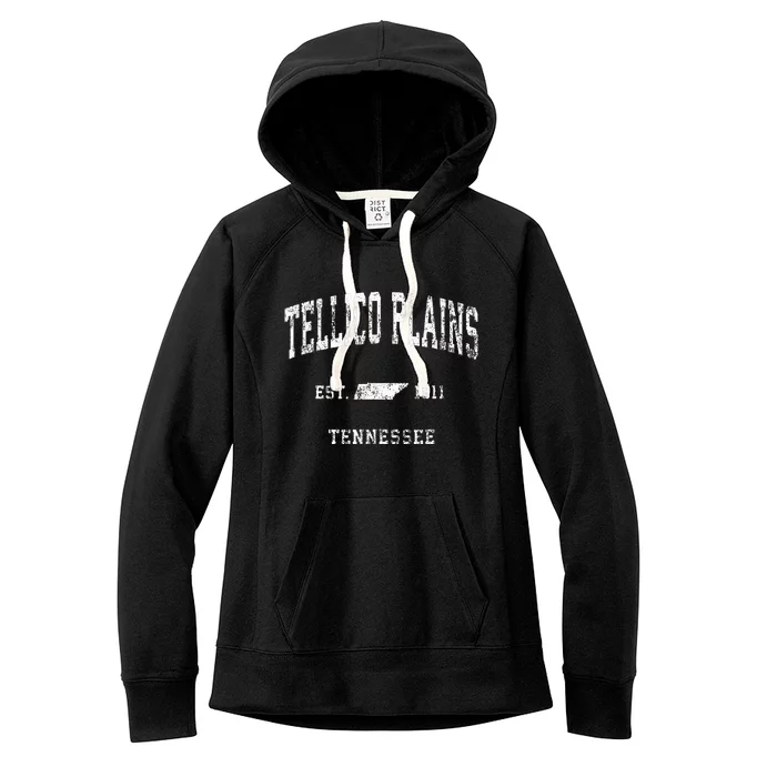 Tellico Plains Tennessee Tn Vintage Athletic Sports Design Women's Fleece Hoodie