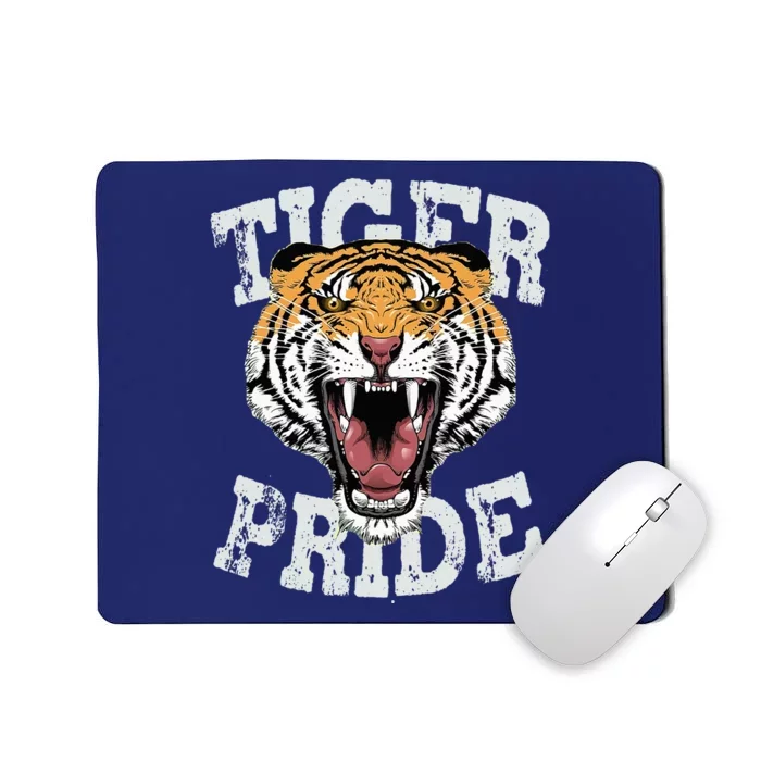 Tiger Pride Tiger Mascot Vintage School Sports Team Football Mousepad