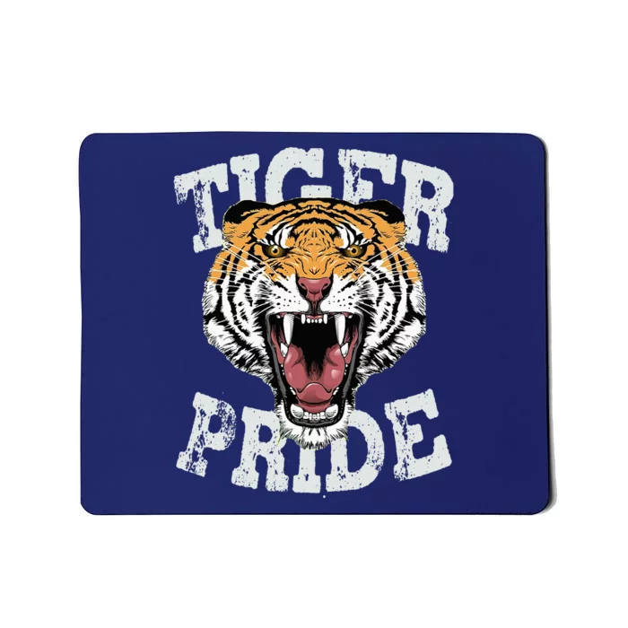 Tiger Pride Tiger Mascot Vintage School Sports Team Football Mousepad