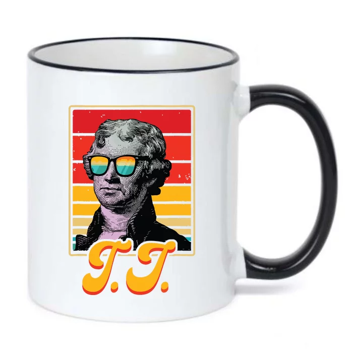 Tj President Thomas Jefferson Retro Patriotic 4th Of July Black Color Changing Mug