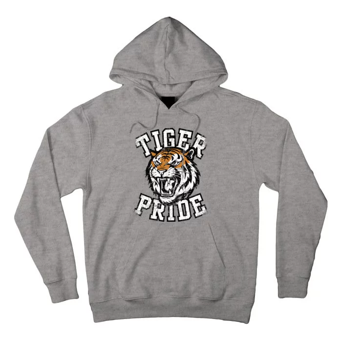 Tiger Pride Tiger Mascot School Sports Team Tall Hoodie