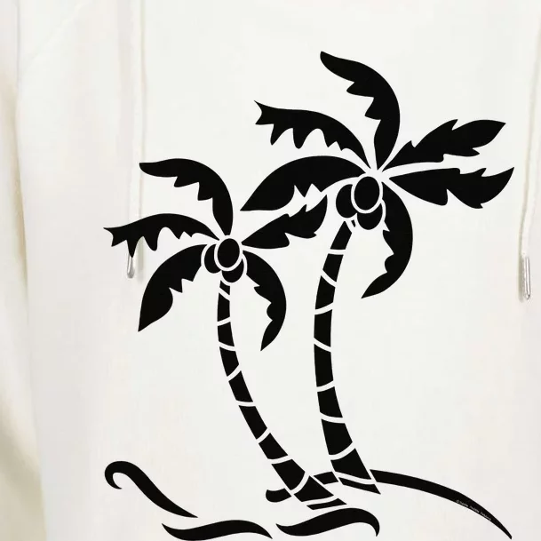 Tropical Palm Trees Graphic Beach Vacation Summer Palm Trees Womens Funnel Neck Pullover Hood