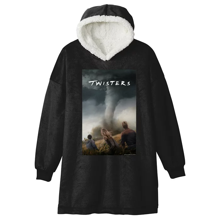 Twisters Poster Hooded Wearable Blanket