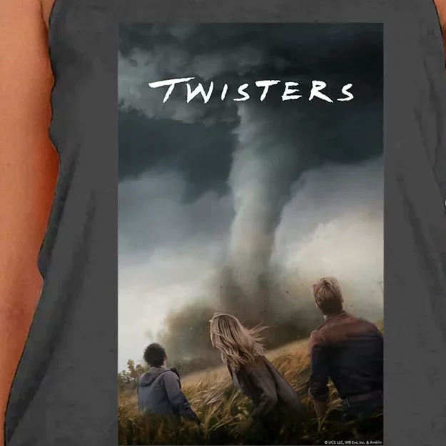 Twisters Poster Women's Knotted Racerback Tank